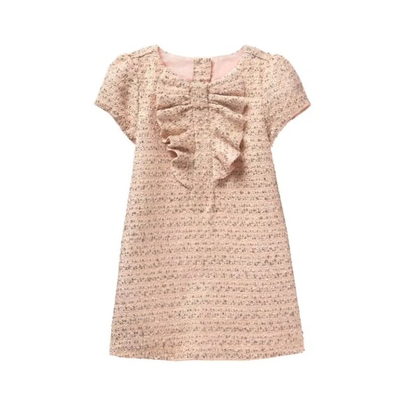 Janie and Jack Blush Bouclé Dress, Size 3 - Picture 1 of 5